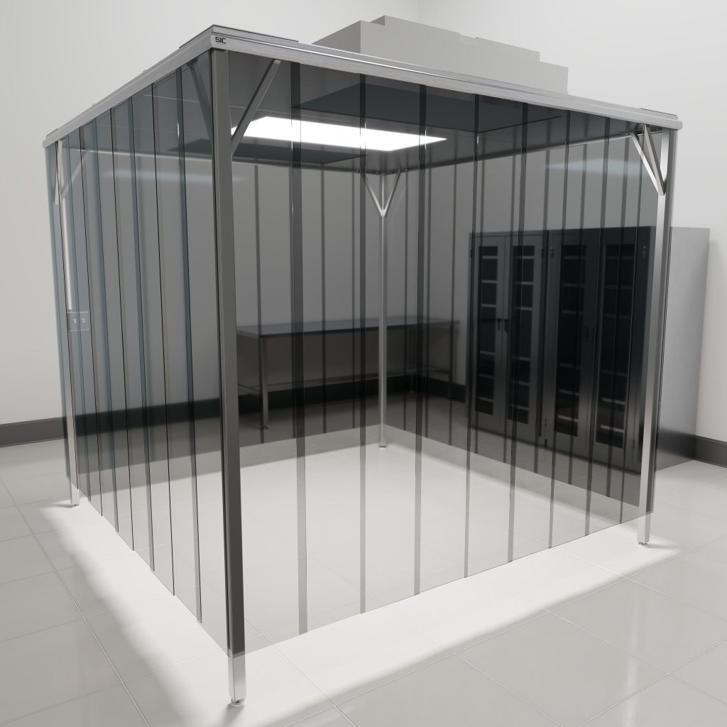 Salle propre mobile avec murs souples SIC10827