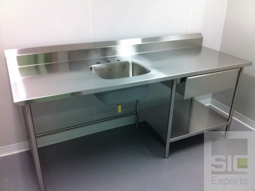 Table comptoir laboratoire acier inox SIC28240