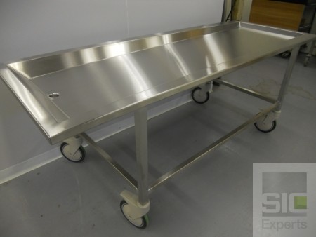 Table mortuaire acier inoxydable SIC30962