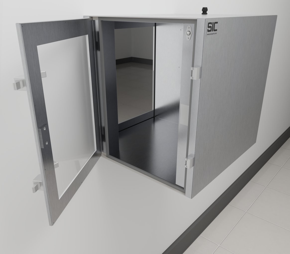 90 degré passe-objet acier inoxydable SIC36001