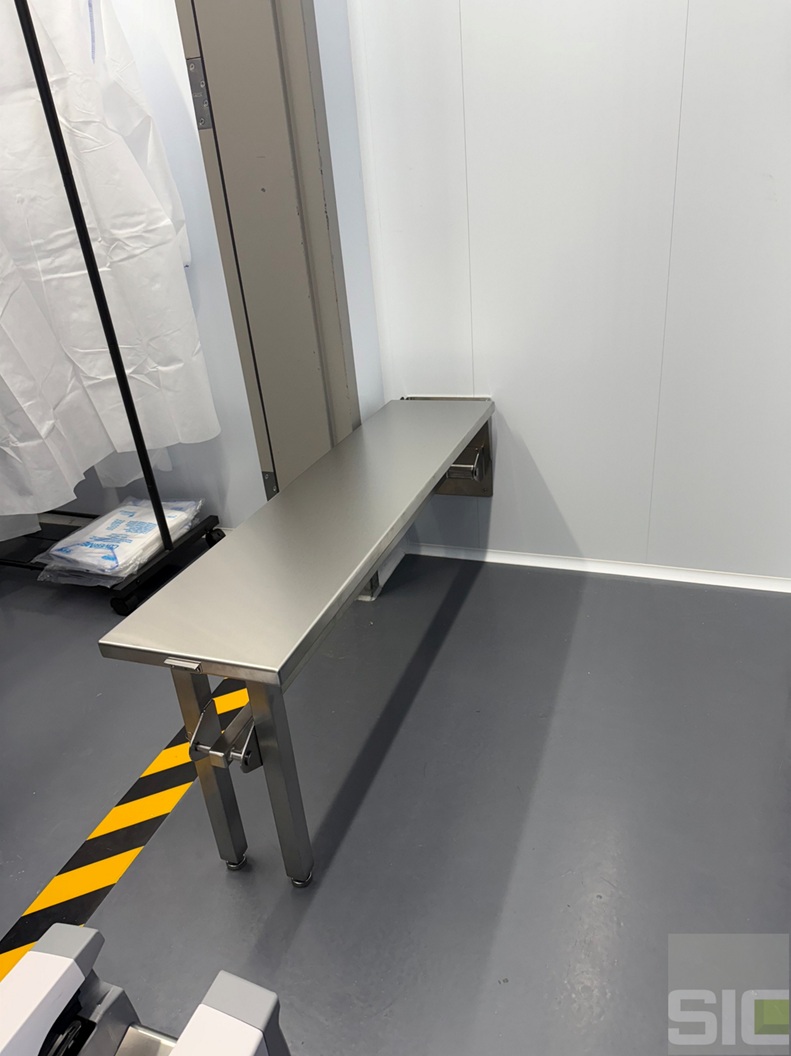 Banc mural rabattable acier inox SIC38778